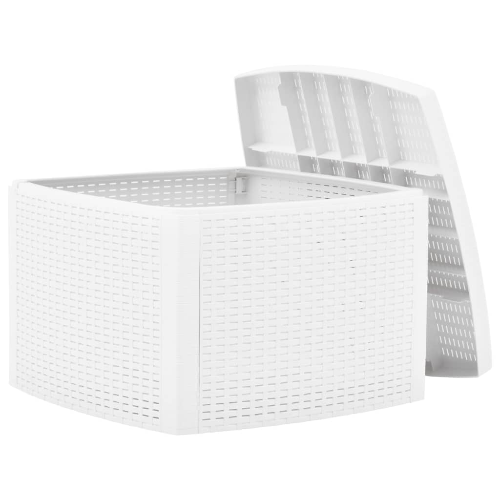 Beistelltisch Weiss 54×54×36,5 cm Kunststoff